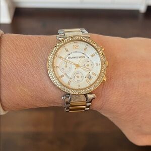 Michael Kors Two-Tone Gold and Silver Watch
